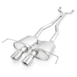 Cadillac CTS Performance Exhaust - Stainless Works - Cat Back, Dual S-Tube Turbo Mufflers, X-Pipe, 4